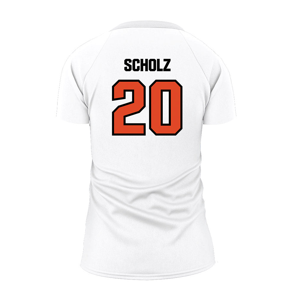 Oregon State - NCAA Women's Volleyball : Nathalie Scholz - White Volleyball Jersey-1