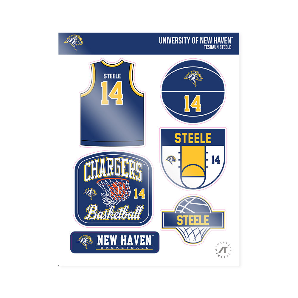 New Haven - NCAA Men's Basketball : Teshaun Steele - Sticker Sheet-0