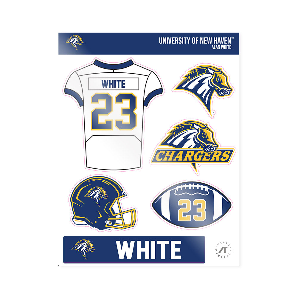 New Haven - NCAA Football : Alan White - Sticker Sheet-0