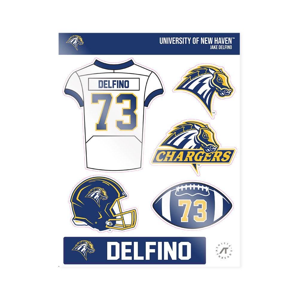 New Haven - NCAA Football : Jake Delfino - Sticker Sheet-0