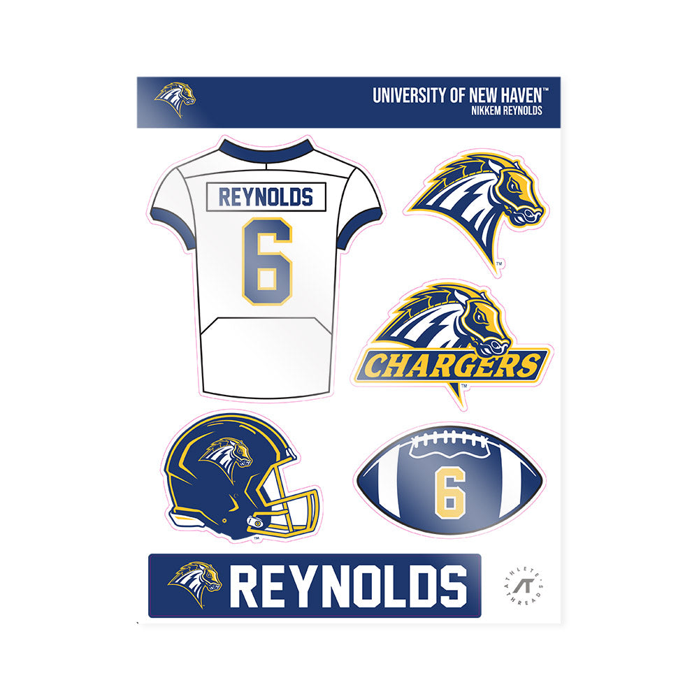 New Haven - NCAA Football : Nikkem Reynolds - Sticker Sheet-0
