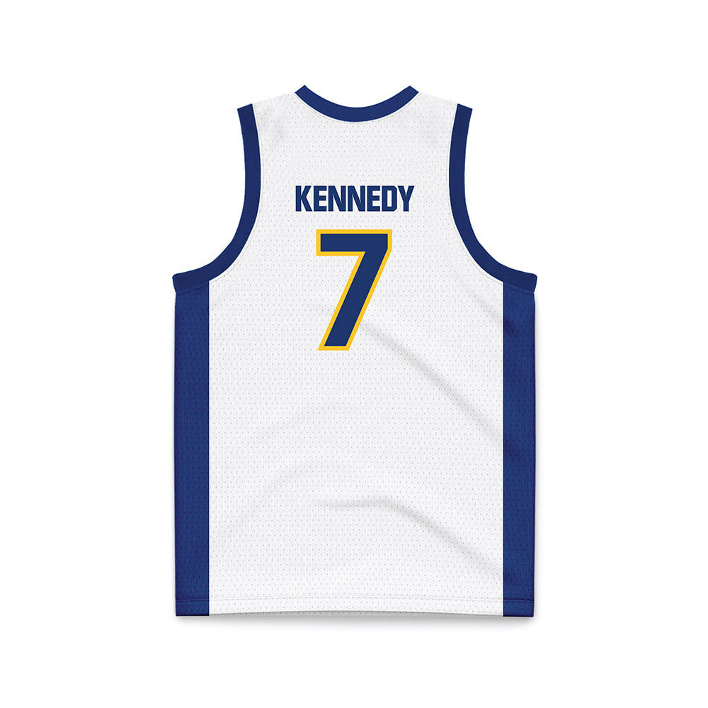 New Haven - NCAA Men's Basketball : Dior Kennedy - White Basketball Jersey-1