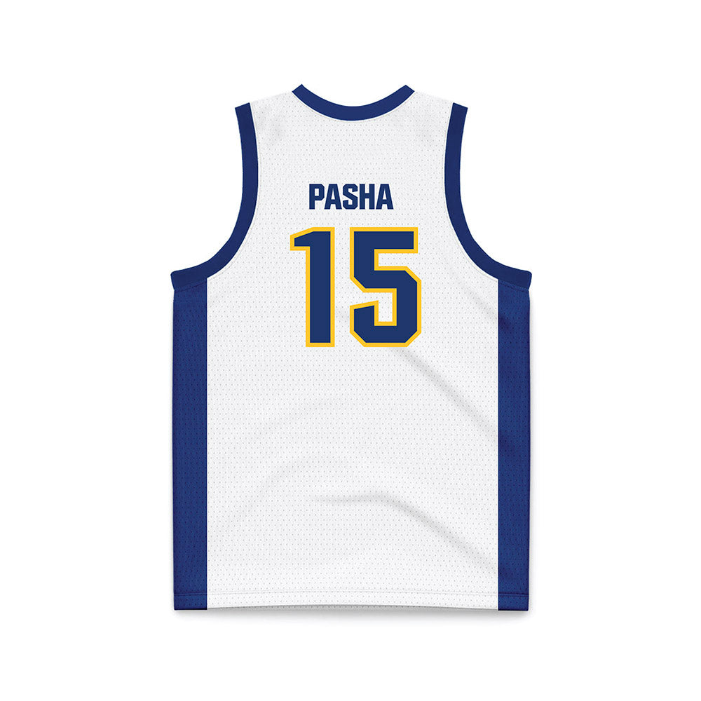 New Haven - NCAA Men's Basketball : Andre Pasha - White Basketball Jersey-1