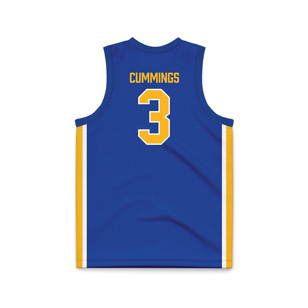 Pittsburgh - NCAA Men's Basketball : Brandin Cummings - Blue Basketball Jersey-1