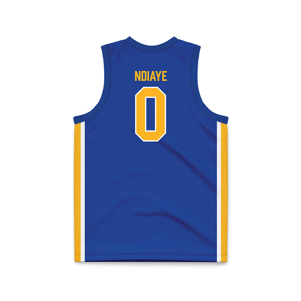 Pittsburgh - NCAA Men's Basketball : Amdy Ndiaye - Blue Basketball Jersey-1