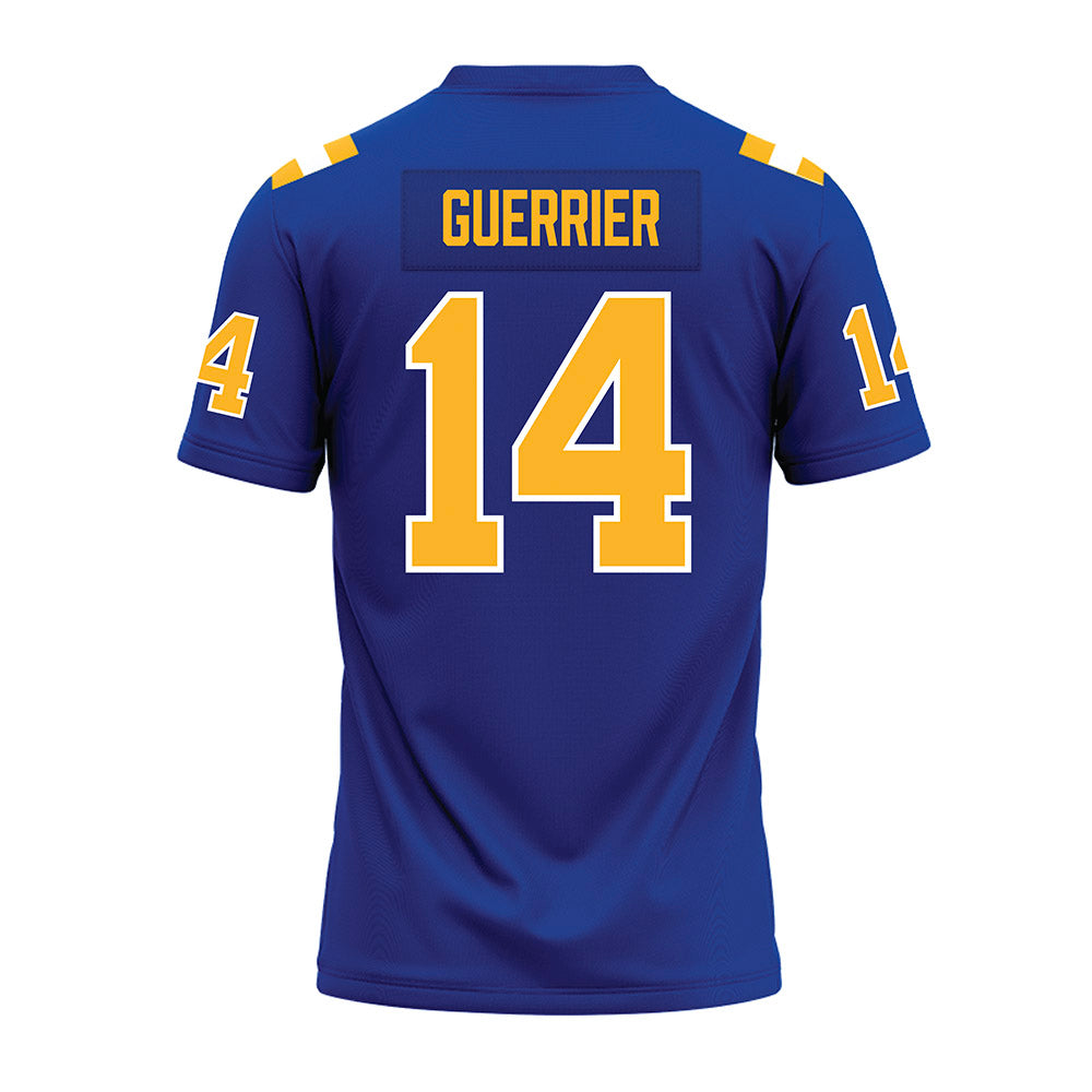 Pittsburgh - NCAA Football : Joshua Guerrier - Blue Premium Football Jersey-1