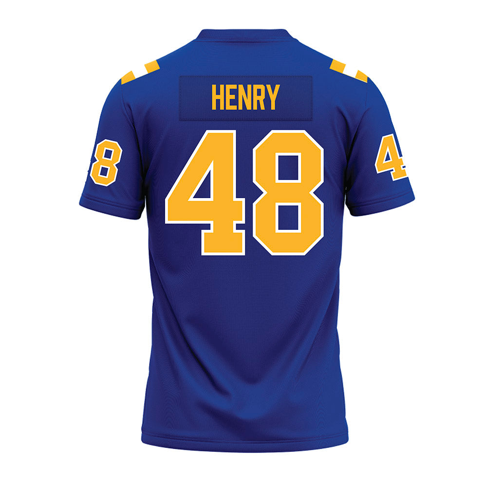Pittsburgh - NCAA Football : Jakson Henry - Blue Premium Football Jersey-1