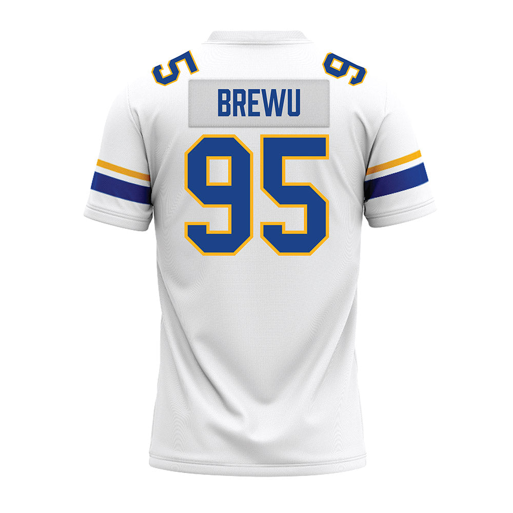 Pittsburgh - NCAA Football : Francis Brewu - White Premium Football Jersey-1