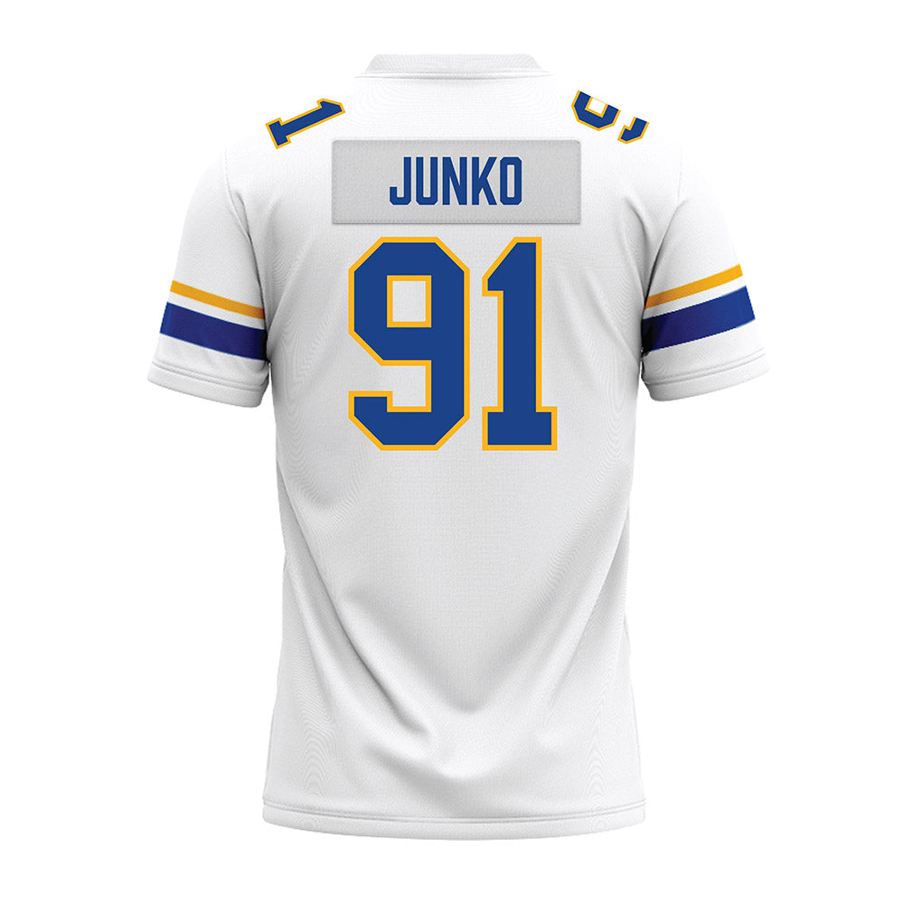 Pittsburgh - NCAA Football : Caleb Junko - White Premium Football Jersey-1
