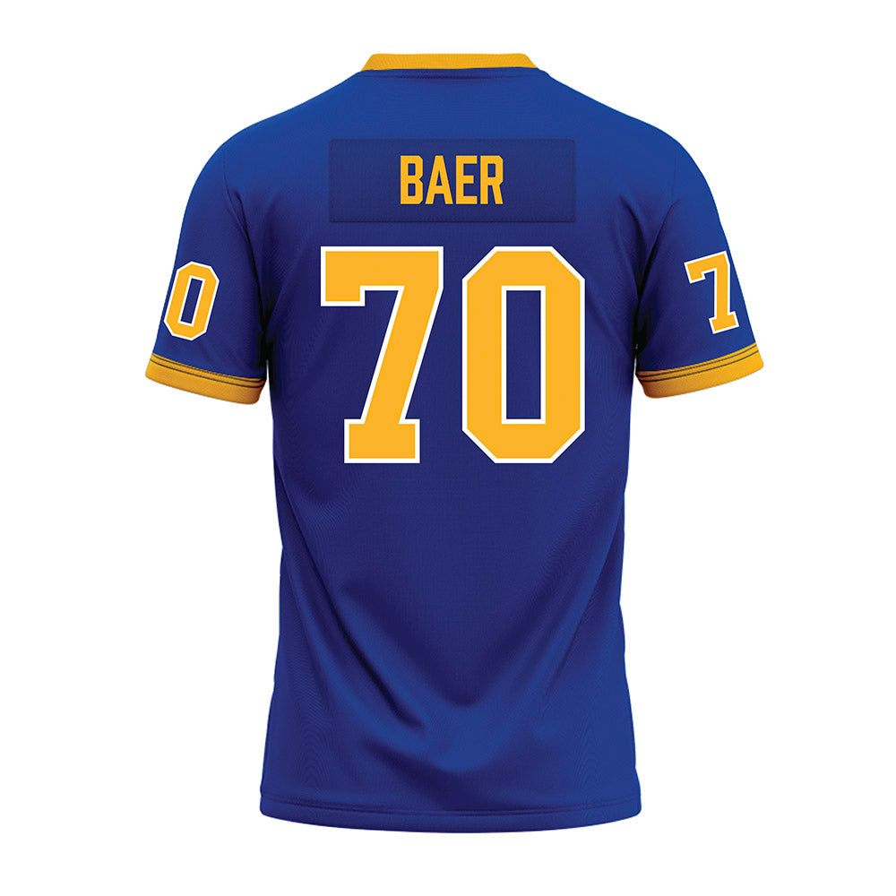 Pittsburgh - NCAA Football : Ryan Baer - Blue Premium Football Jersey-1