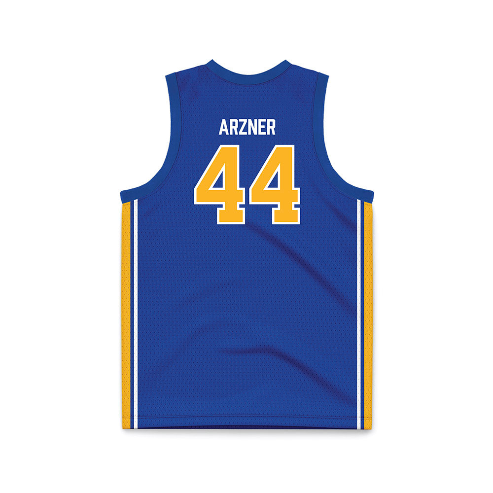 Pittsburgh - NCAA Women's Basketball : Macie Arzner - Blue Basketball Jersey-1