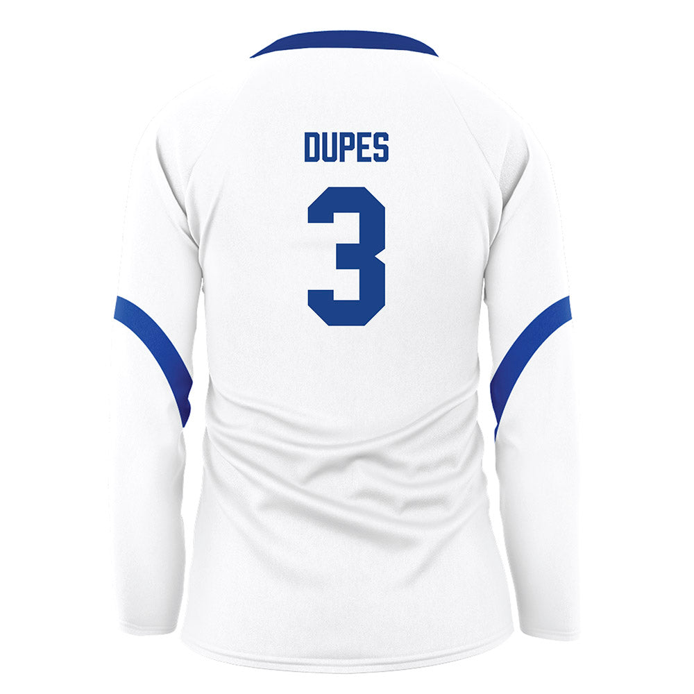 Pittsburgh - NCAA Women's Volleyball : Emery Dupes - White Volleyball Jersey-1