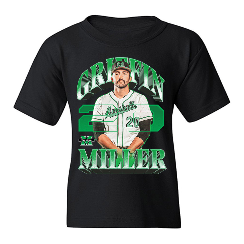 Marshall - NCAA Baseball : Griffin Miller - Collage Youth T-Shirt-0