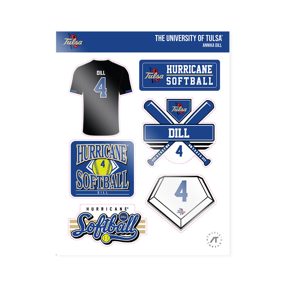 Tulsa - NCAA Softball : Annika Dill - Sticker Sheet-0
