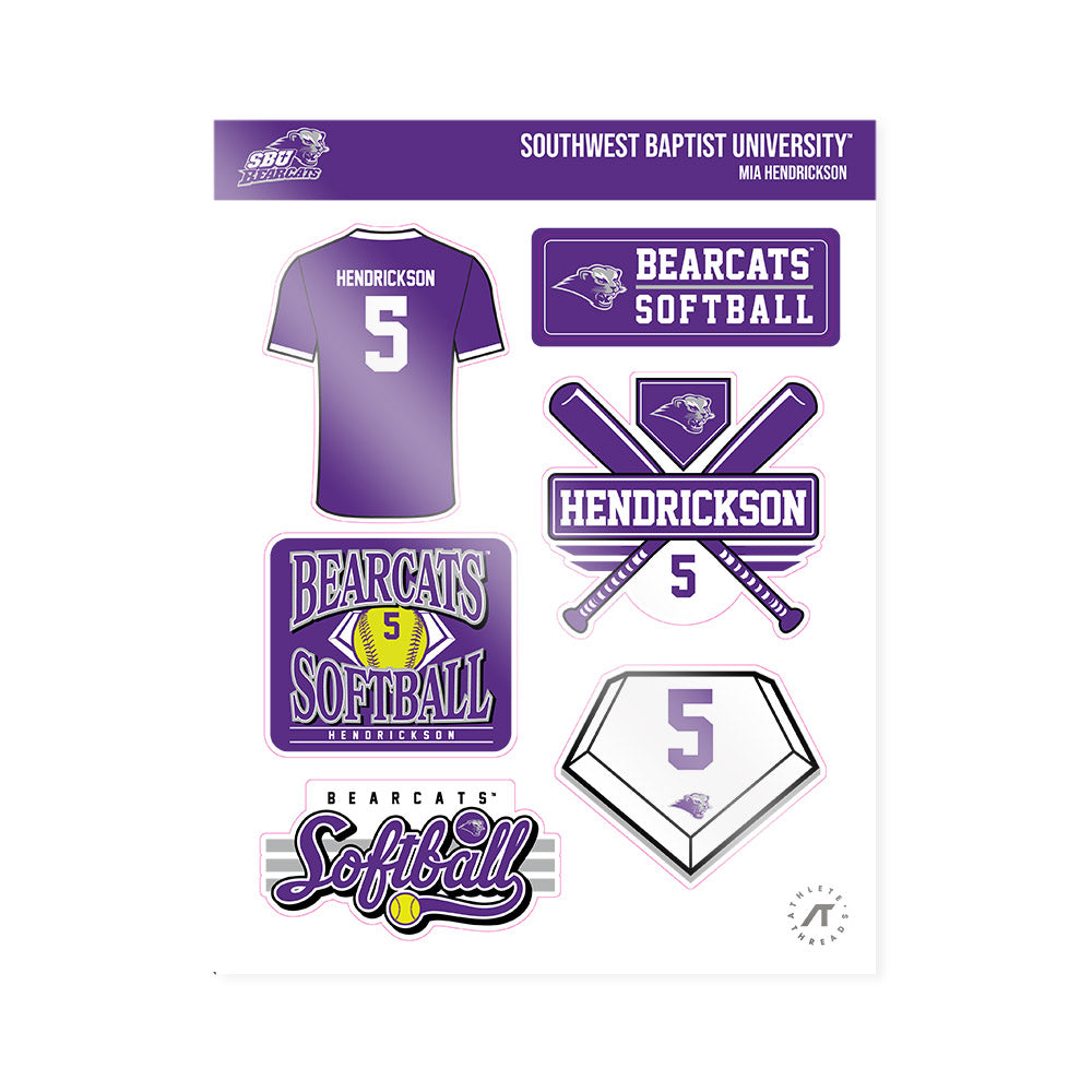 SBU - NCAA Softball : Mia Hendrickson - Sticker Sheet-0