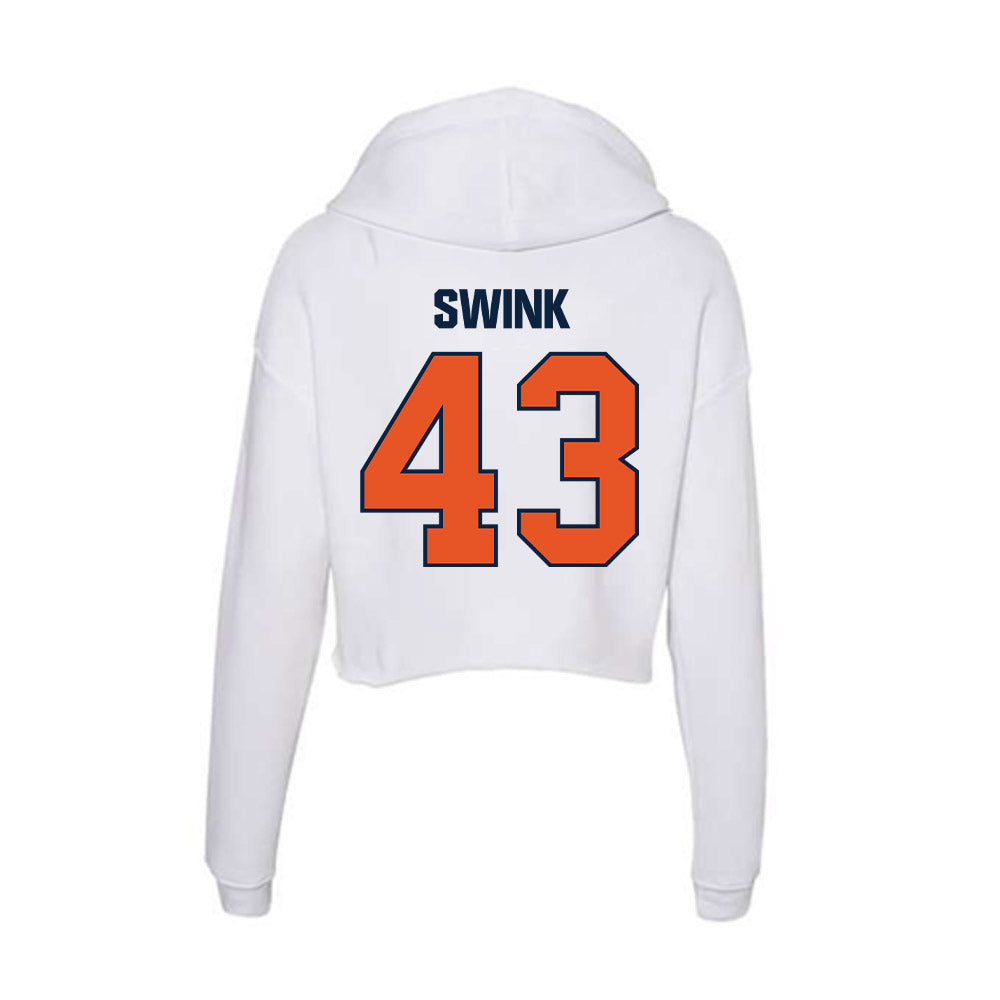 Carroll - NCAA Football : Matthew Swink - Classic Shersey Women's Crop Fleece Hoodie-1