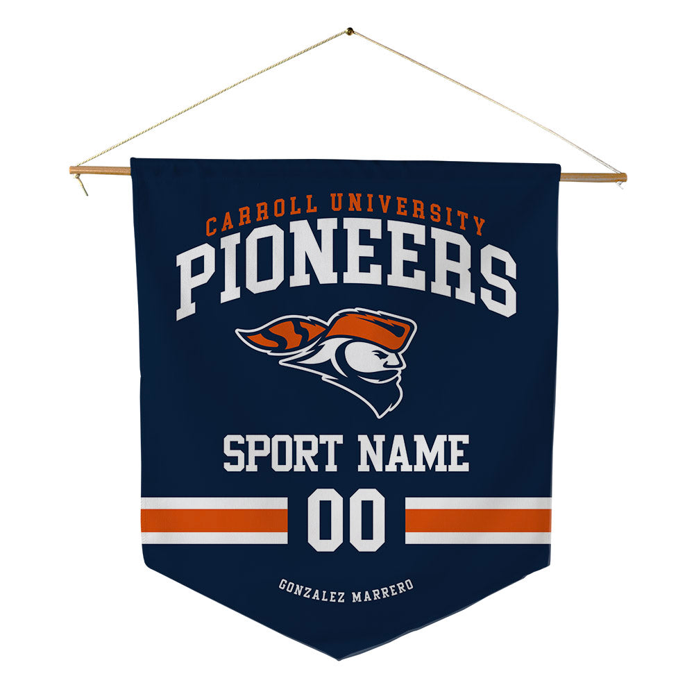 Carroll - NCAA Men's Soccer : Jorge Gonzalez Marrero - Pennant - 18" x 21"-0