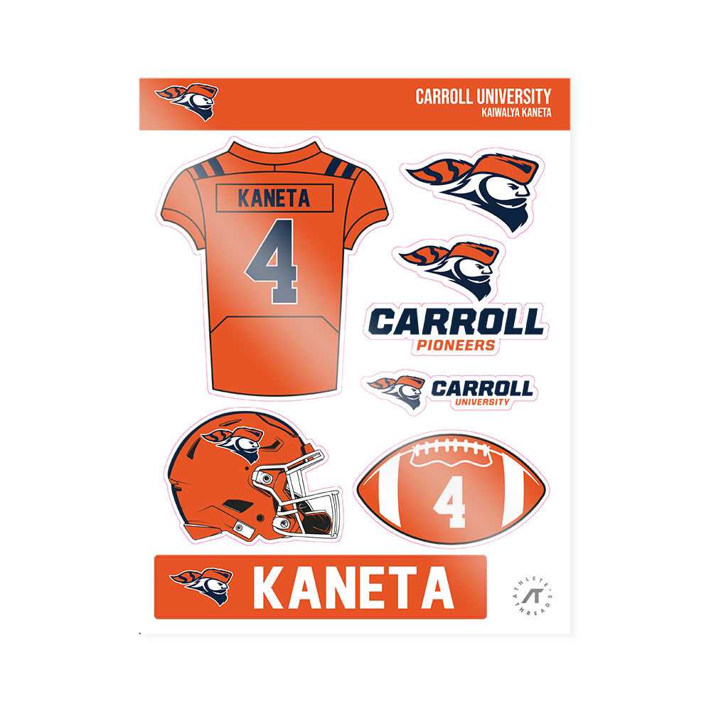 Carroll - NCAA Football : Kaiwalya Kaneta - Sticker Sheet-0
