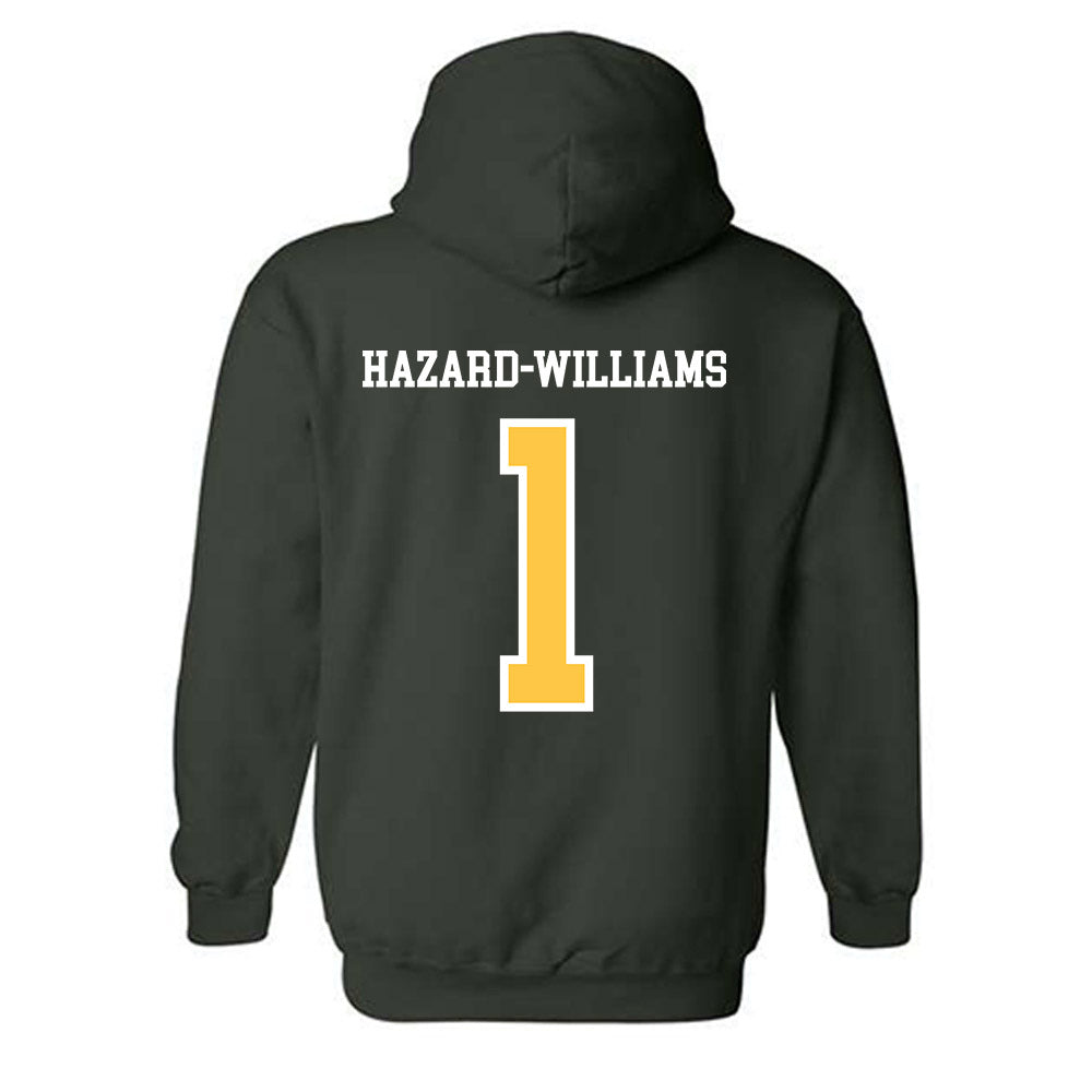 Wayne State - NCAA Football : John Hazard-Williams - Classic Shersey Hooded Sweatshirt-1