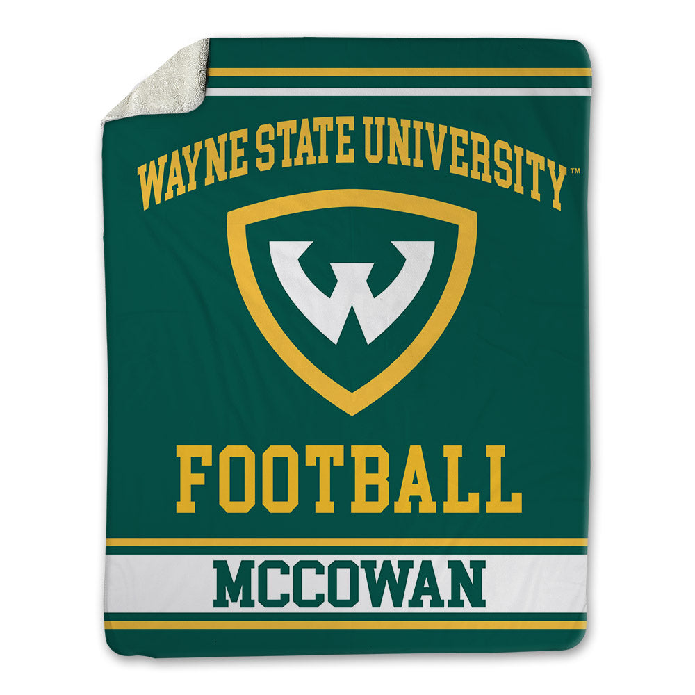 Wayne State - NCAA Football : Jack McCowan - Blanket-0