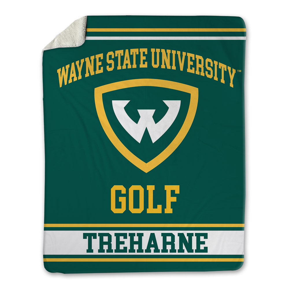 Wayne State - NCAA Men's Golf : Aidan Treharne - Blanket-0