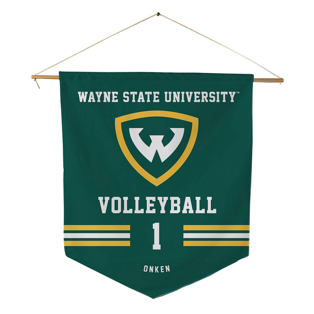 Wayne State - NCAA Women's Volleyball : Marley Onken - Pennant - 18" x 21"-0
