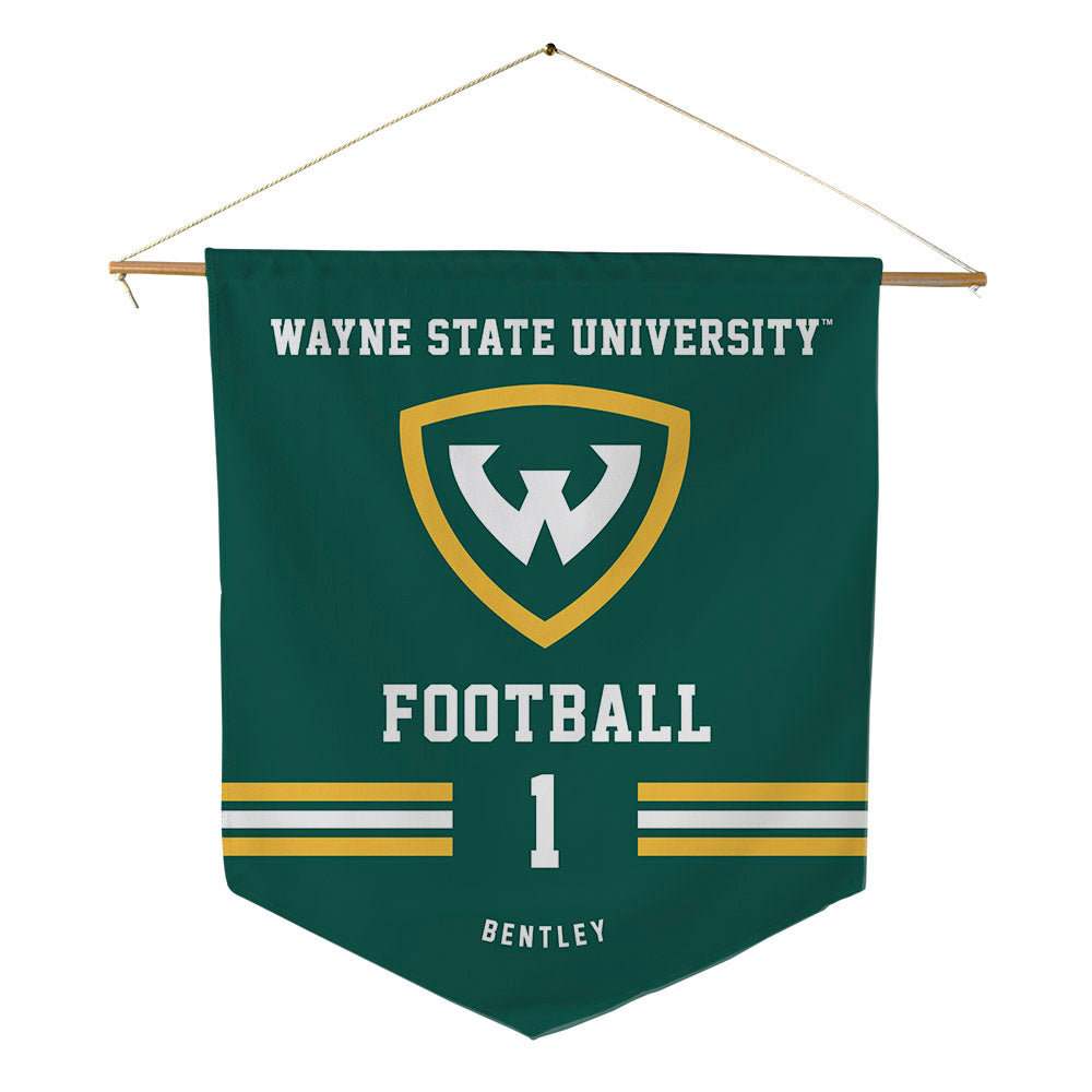 Wayne State - NCAA Football : Dvaun Bentley - Pennant - 18" x 21"-0