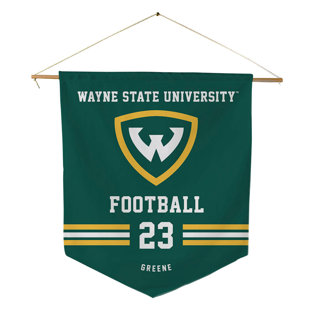 Wayne State - NCAA Football : Torrence Greene - Pennant - 18" x 21"-0
