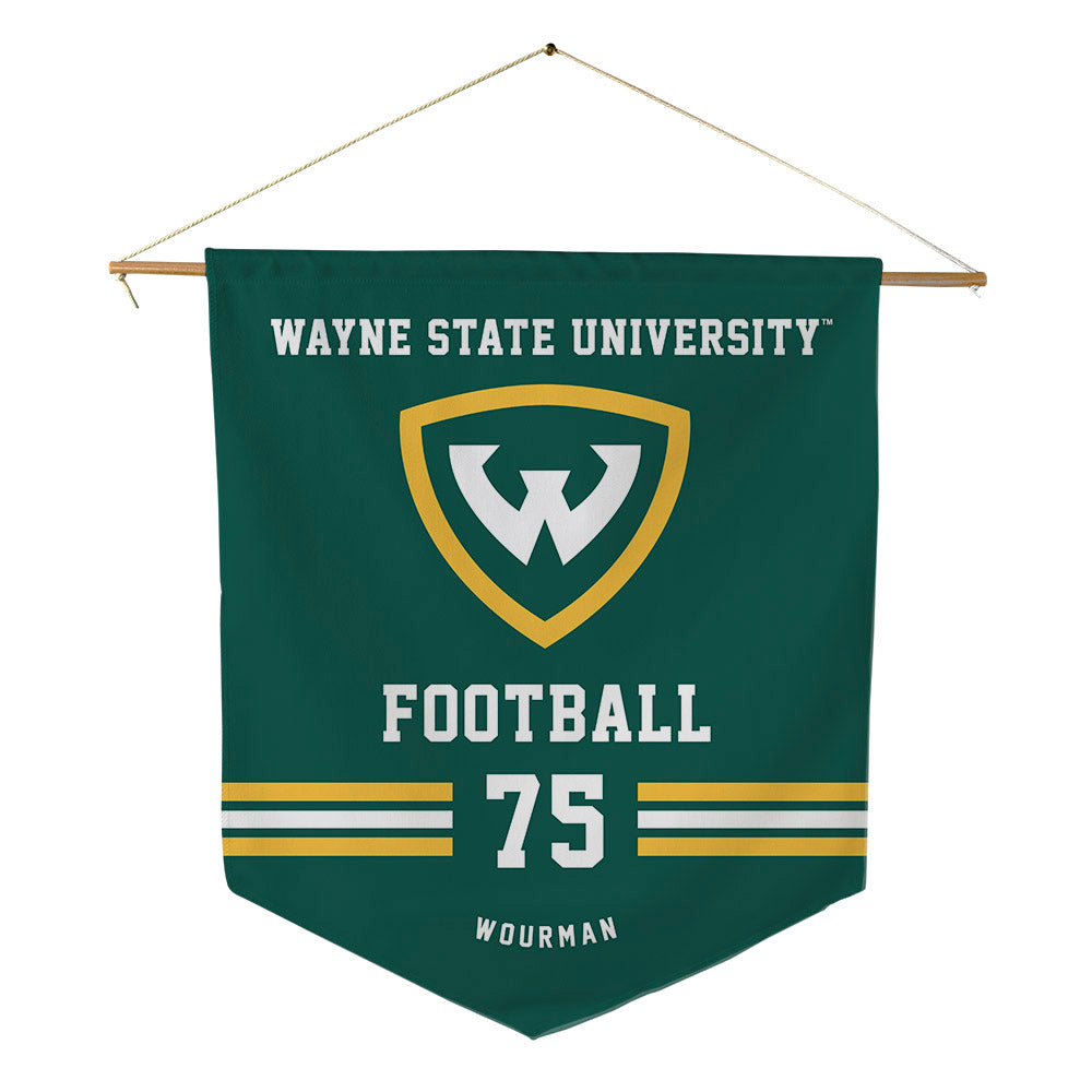 Wayne State - NCAA Football : Richardo Wourman - Pennant - 18" x 21"-0