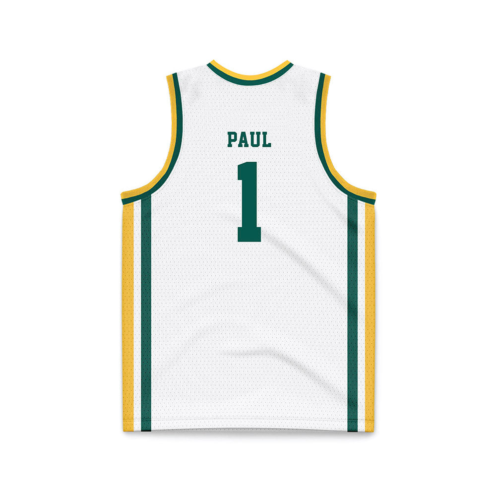 Wayne State - NCAA Men's Basketball : Carlos Paul - White Basketball Jersey-1