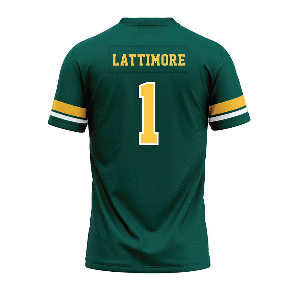 Wayne State - NCAA Football : Joseph Lattimore - Green Premium Football Jersey-1