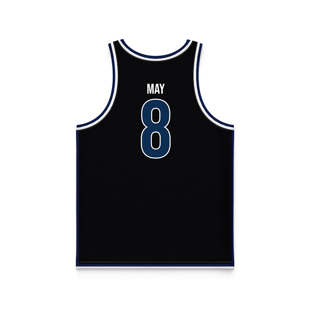 MSMU - NCAA Men's Basketball : Justin May - Black Basketball Jersey-1