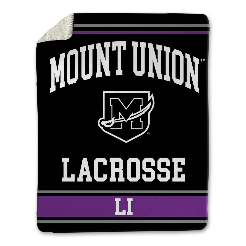 Mount Union - NCAA Men's Lacrosse : braylon li - Blanket-0