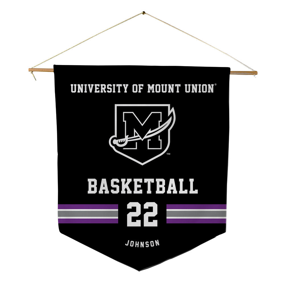 Mount Union - NCAA Men's Basketball : Braylon Johnson - Pennant - 18" x 21"-0