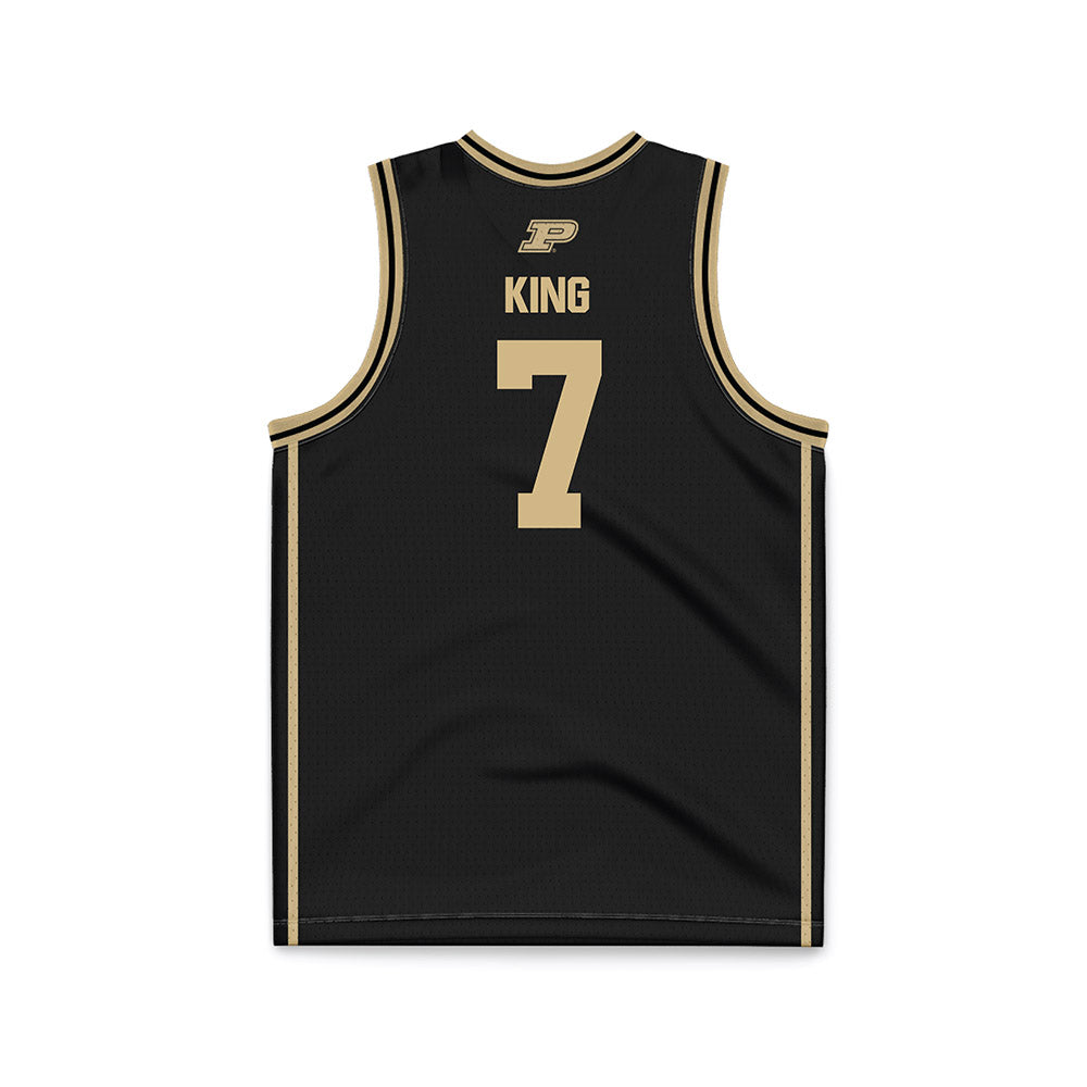 Purdue - NCAA Men's Basketball : Samuel King - NCAA® March Madness® 2025 Black Basketball Jersey-1