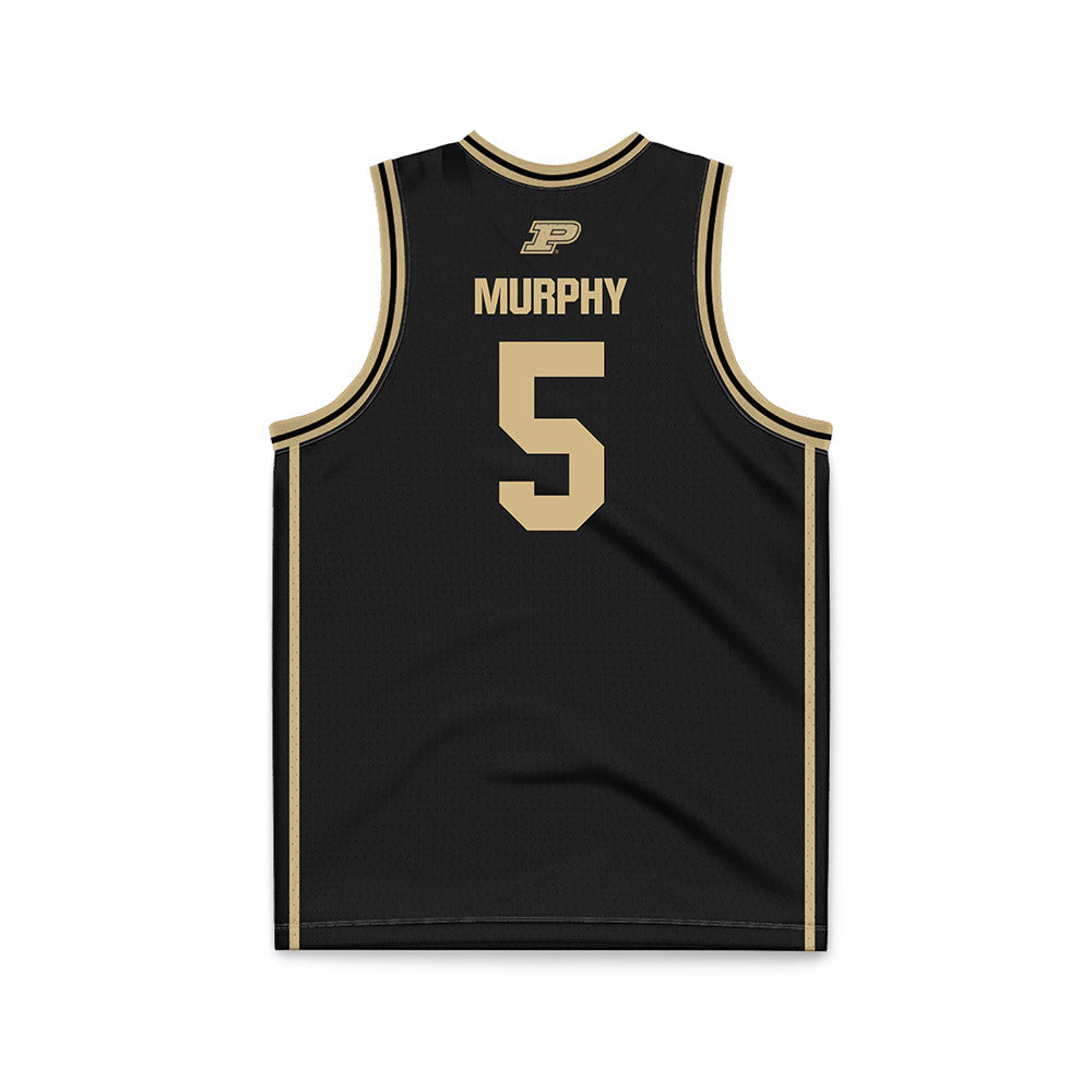 Purdue - NCAA Men's Basketball : Liam Murphy - NCAA® March Madness® 2025 Black Basketball Jersey-1