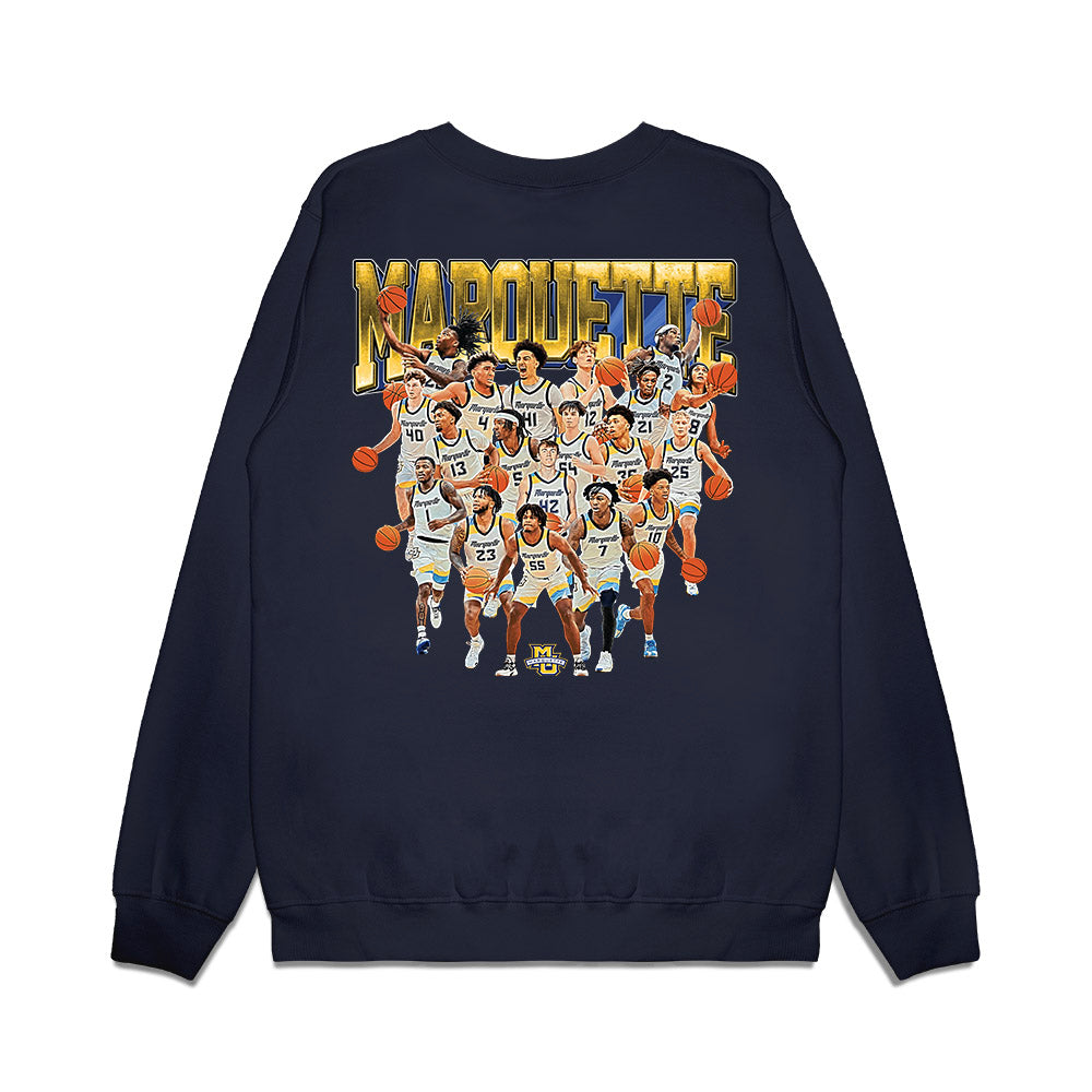 Marquette - NCAA Men's Basketball : - NCAA® March Madness® 2025 Team Premium Crewneck Sweatshirt-1