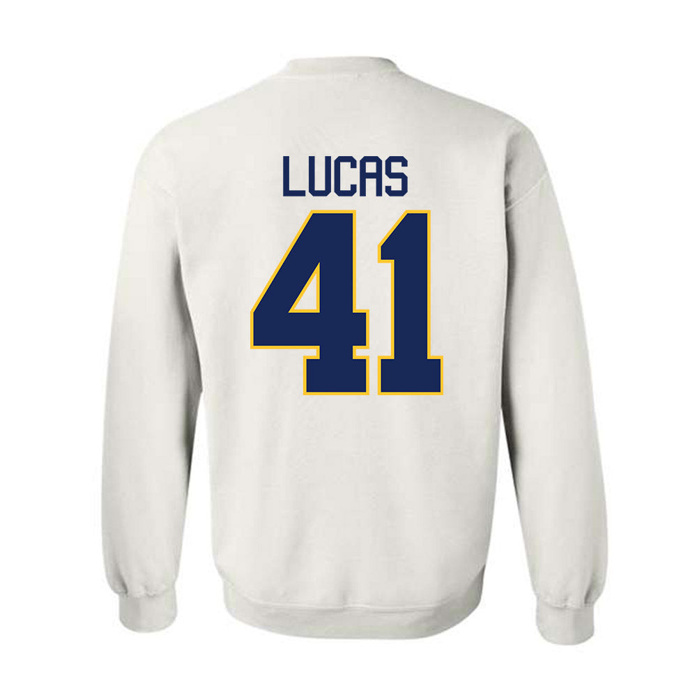 Marquette - NCAA Men's Basketball : Jonah Lucas - NCAA® March Madness® 2025 Shersey Crewneck Sweatshirt-1