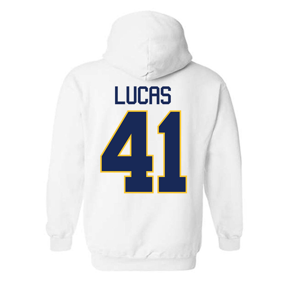 Marquette - NCAA Men's Basketball : Jonah Lucas - NCAA® March Madness® 2025 Shersey Hooded Sweatshirt-1