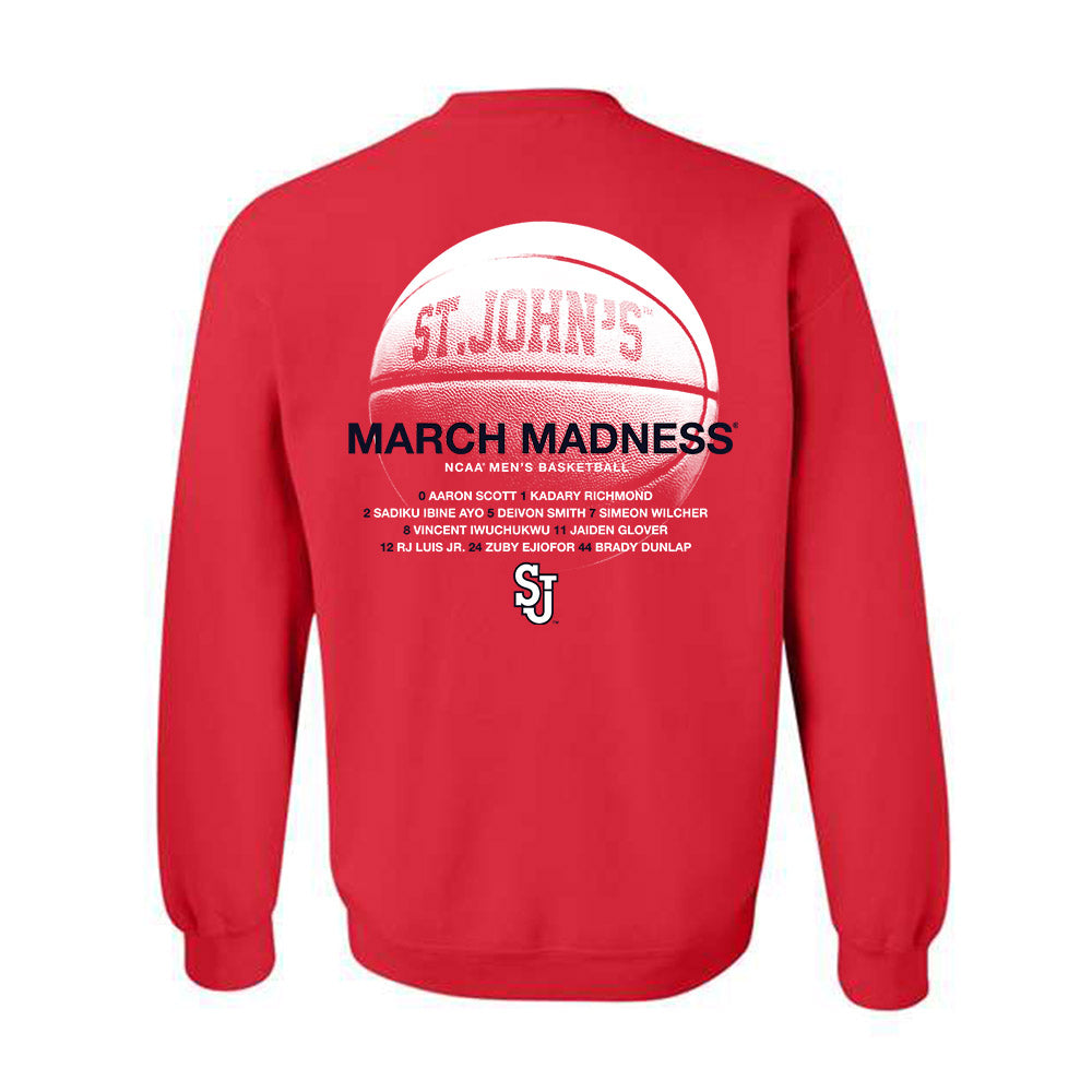 St. Johns - NCAA Men's Basketball : - NCAA® March Madness® 2025 Roster Crewneck Sweatshirt-1