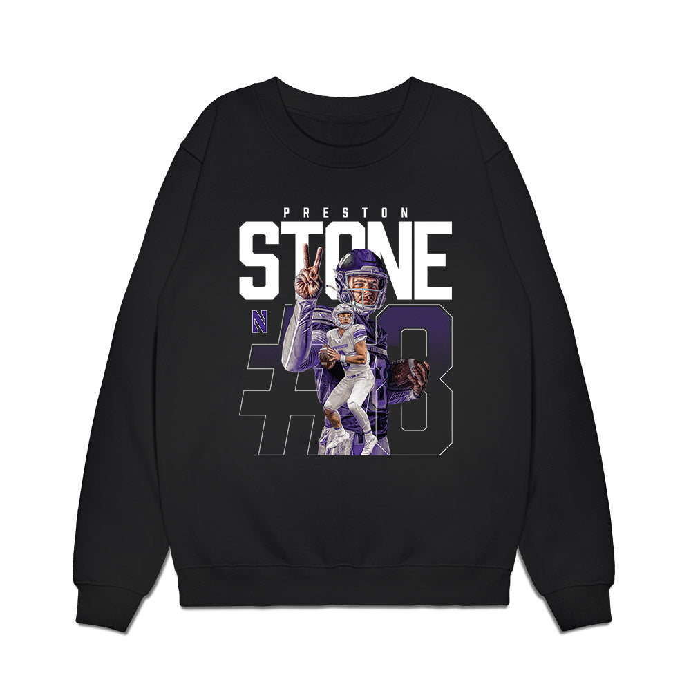 Northwestern - NCAA Football : Preston Stone - Collage Premium Crewneck Sweatshirt-0