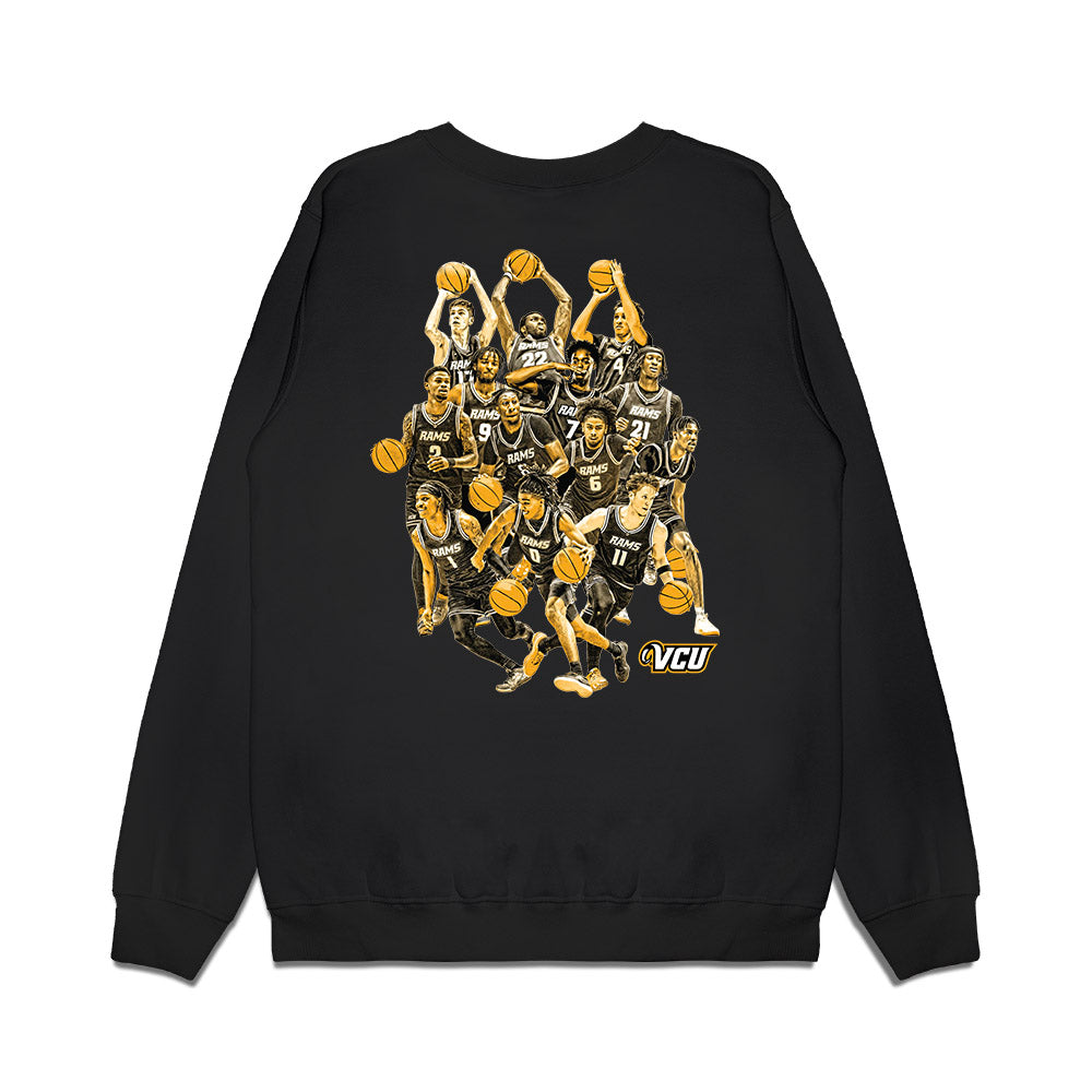 VCU - NCAA Men's Basketball : NCAA® March Madness® 2025 Team Premium Crewneck Sweatshirt-1