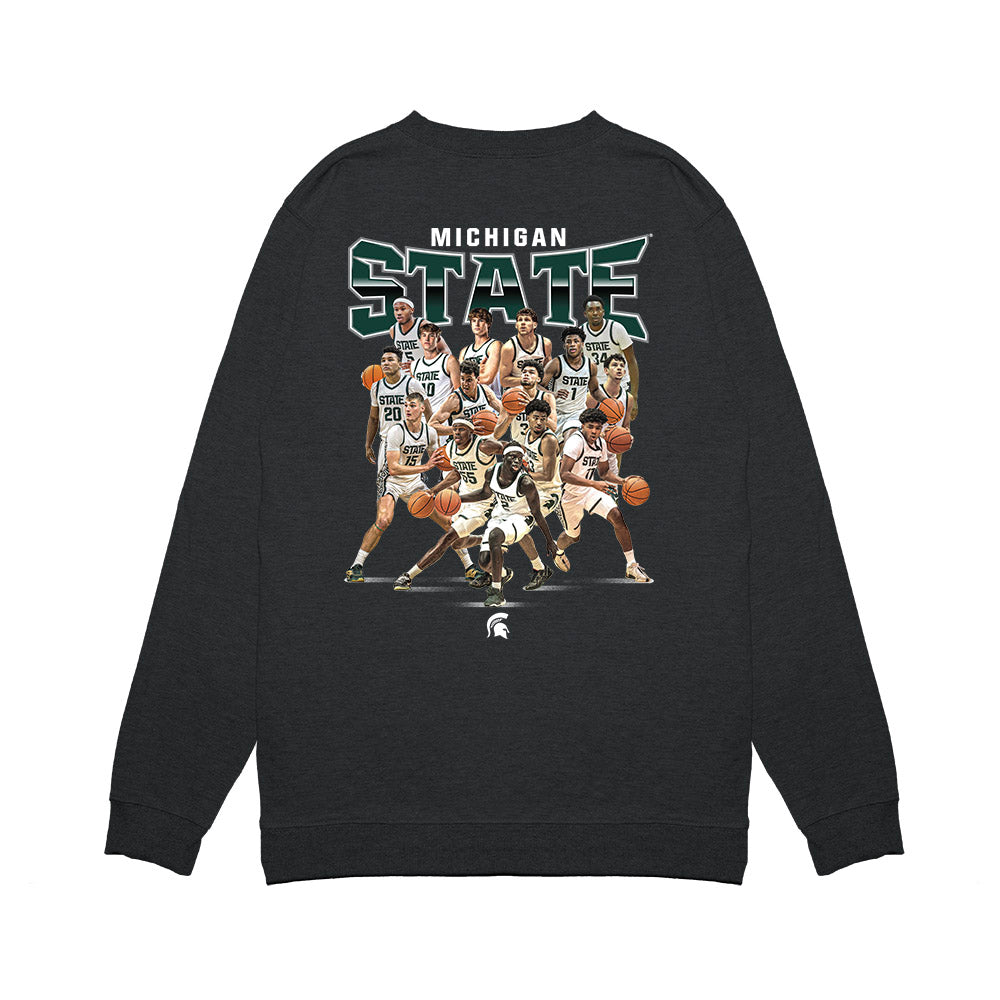 Michigan State - NCAA Men's Basketball : - NCAA® March Madness® 2025 Team Premium Crewneck Sweatshirt-1