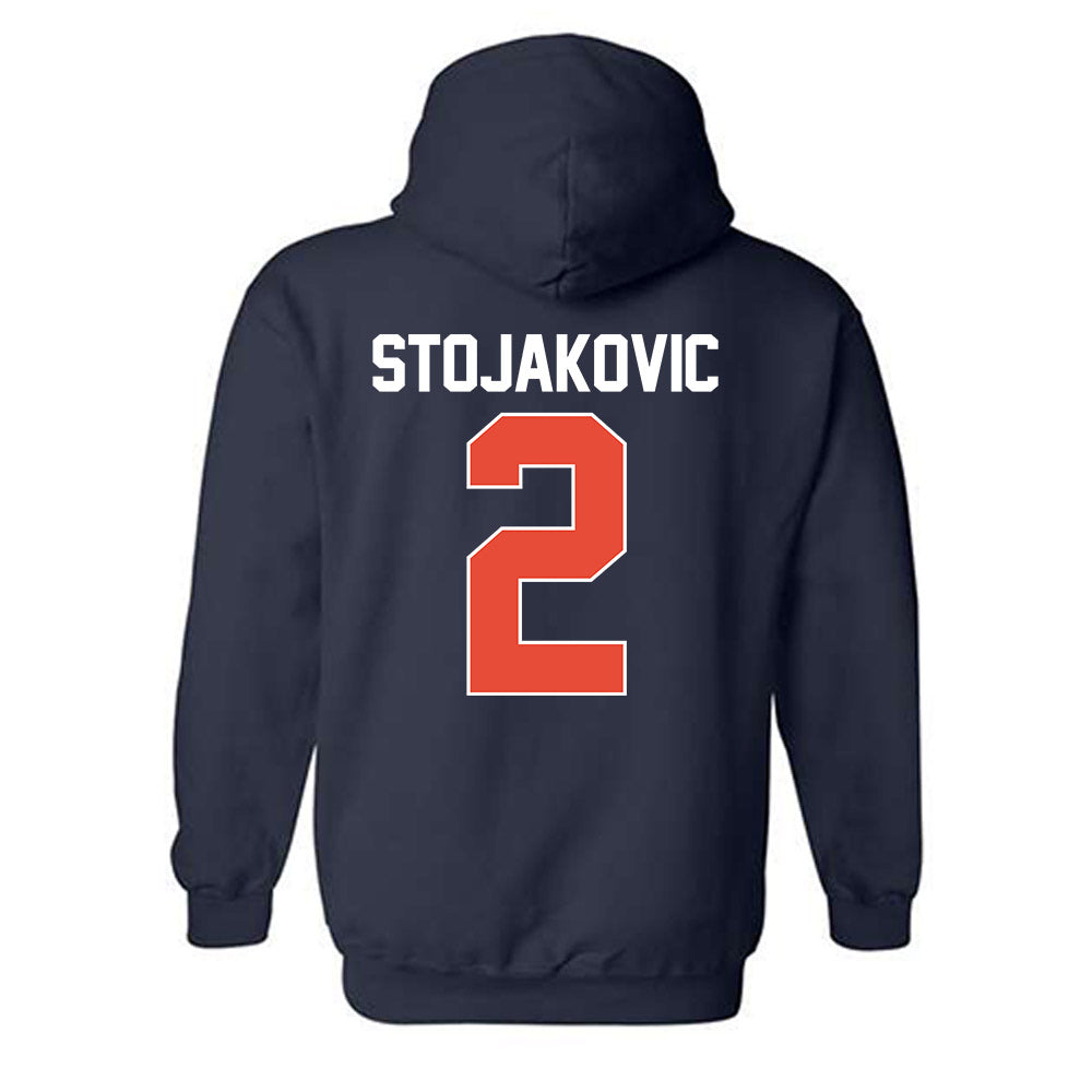 Illinois - NCAA Men's Basketball : Andrej Stojakovic - NCAA® March Madness® 2025 Shersey Hooded Sweatshirt-1