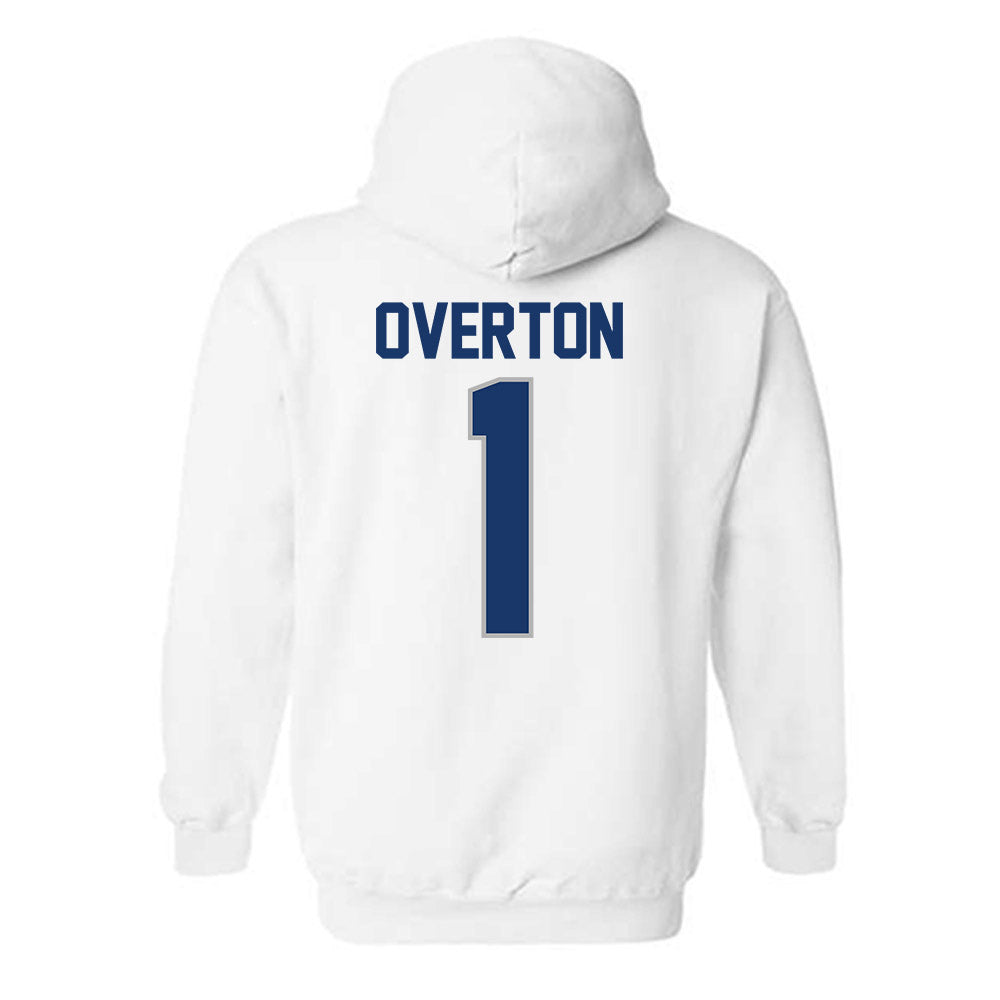 Drake - NCAA Men's Basketball : Kevin Overton - NCAA® March Madness® 2025 Shersey Hooded Sweatshirt-1
