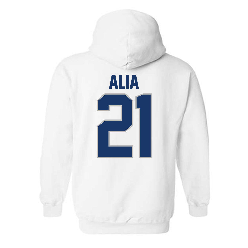 Drake - NCAA Men's Basketball : Andrew Alia - NCAA® March Madness® 2025 Shersey Hooded Sweatshirt-1