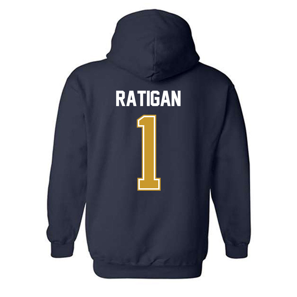Notre Dame - NCAA Women's Basketball : Kelly Ratigan - NCAA® March Madness® 2025 Shersey Hooded Sweatshirt-1