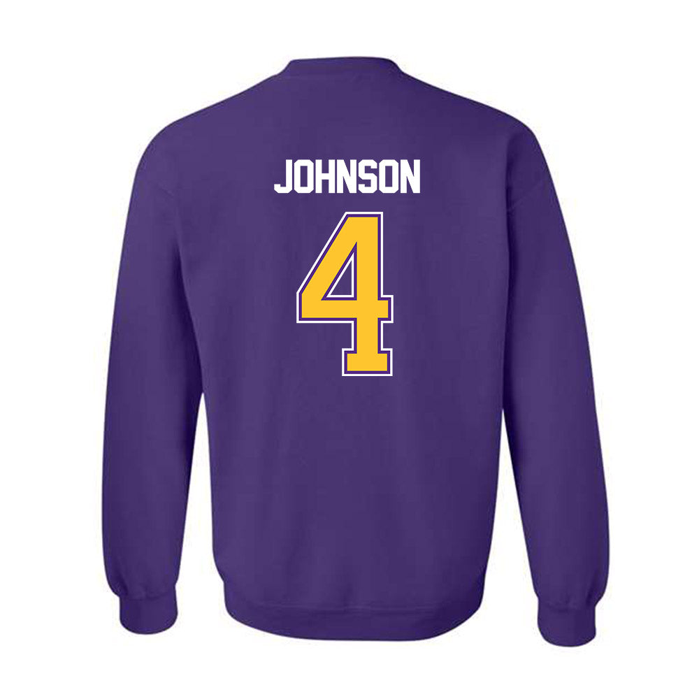 LSU - NCAA Women's Basketball : Flaujae Johnson - NCAA® March Madness® 2025 Shersey Crewneck Sweatshirt-1