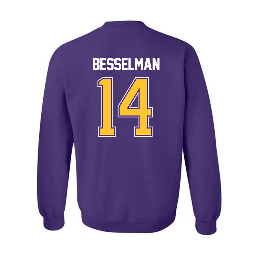 LSU - NCAA Women's Basketball : Izzy Besselman - NCAA® March Madness® 2025 Shersey Crewneck Sweatshirt-1