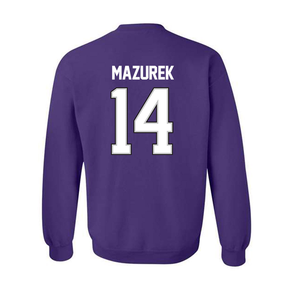 TCU - NCAA Women's Basketball : Natalie Mazurek - NCAA® March Madness® 2025 Shersey Crewneck Sweatshirt-1